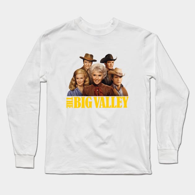 The Big Valley - Color Group Shot - 60s Tv Western Long Sleeve T-Shirt by wildzerouk